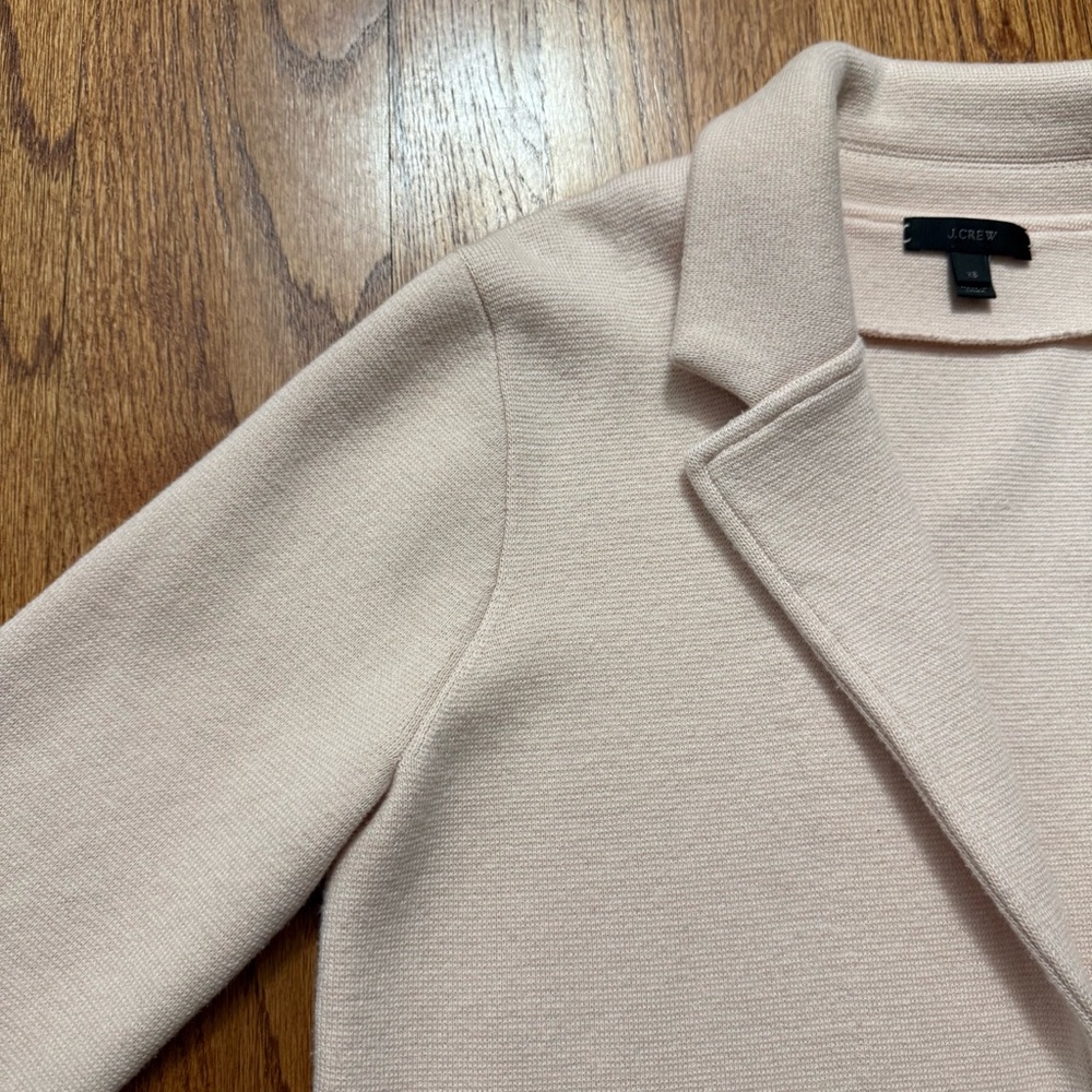 J. Crew Sophie open-front sweater-blazer in subtle rose pink size XS - Picture 4 of 14